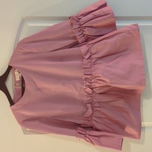 Ted Baker blush peplum bell sleeve blouse 3